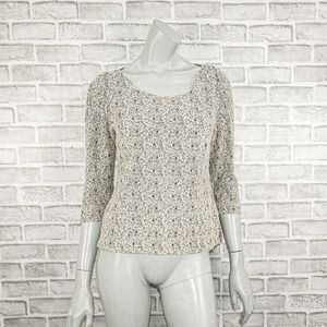 MARGI KENT Women's Textured embroidered Pullover Blouse fits small